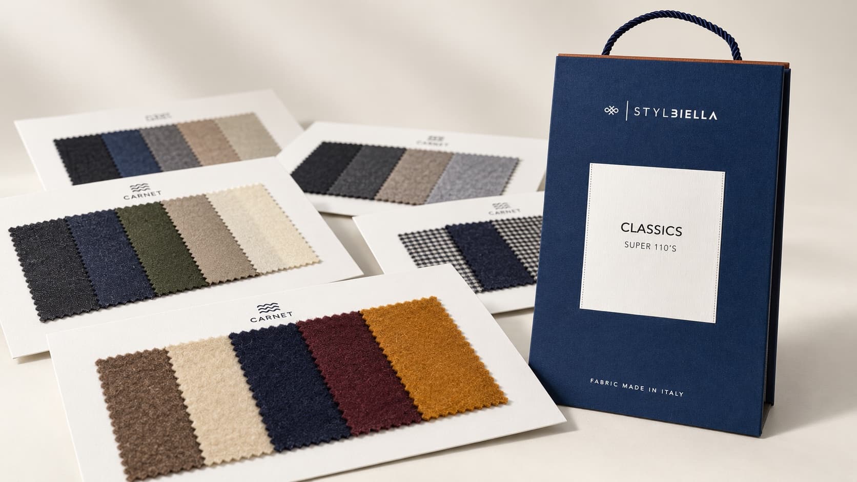 Vzorníky látek Carnet a StylBiella
