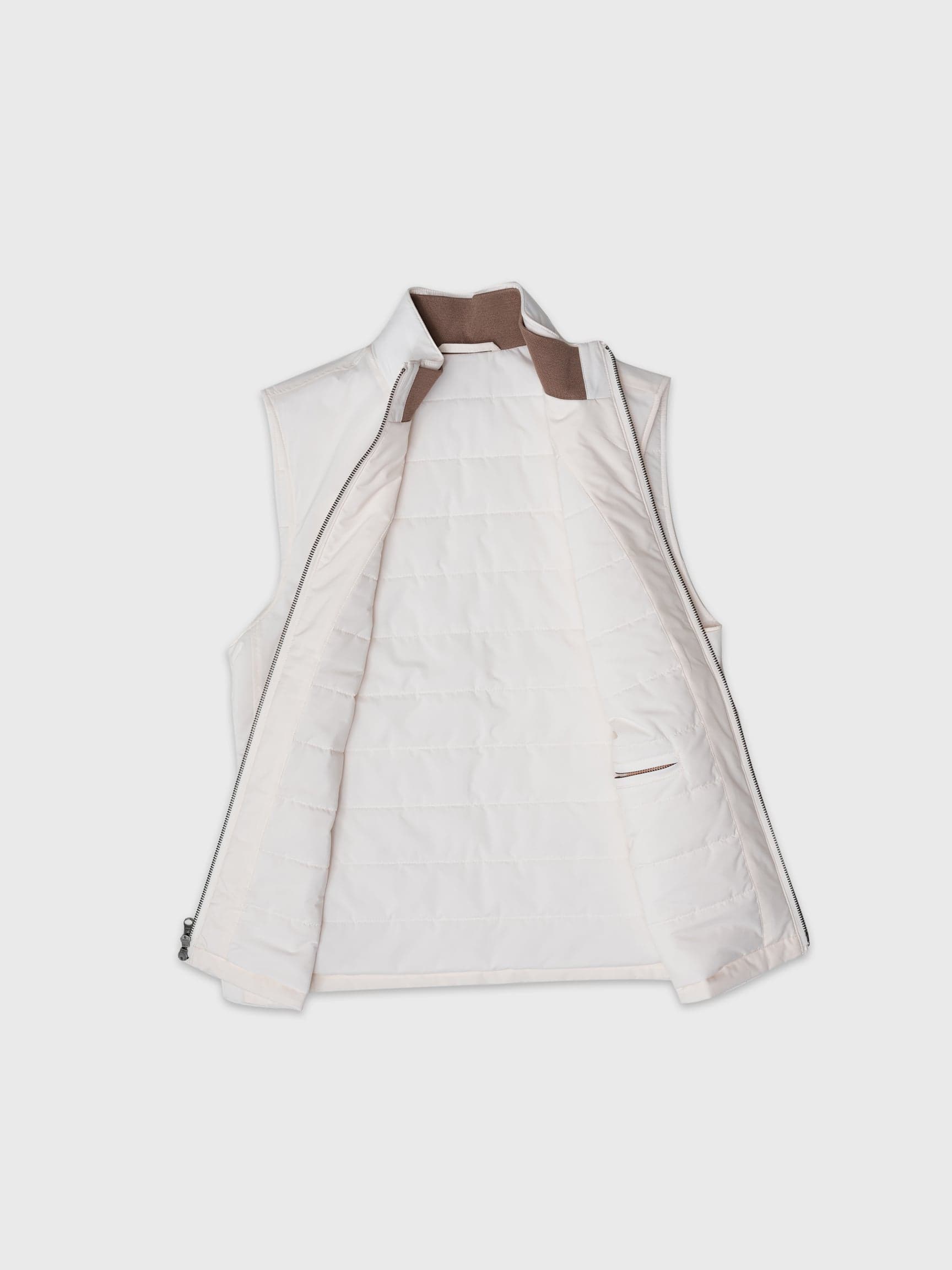 All Seasons Gilet — knit collar trim