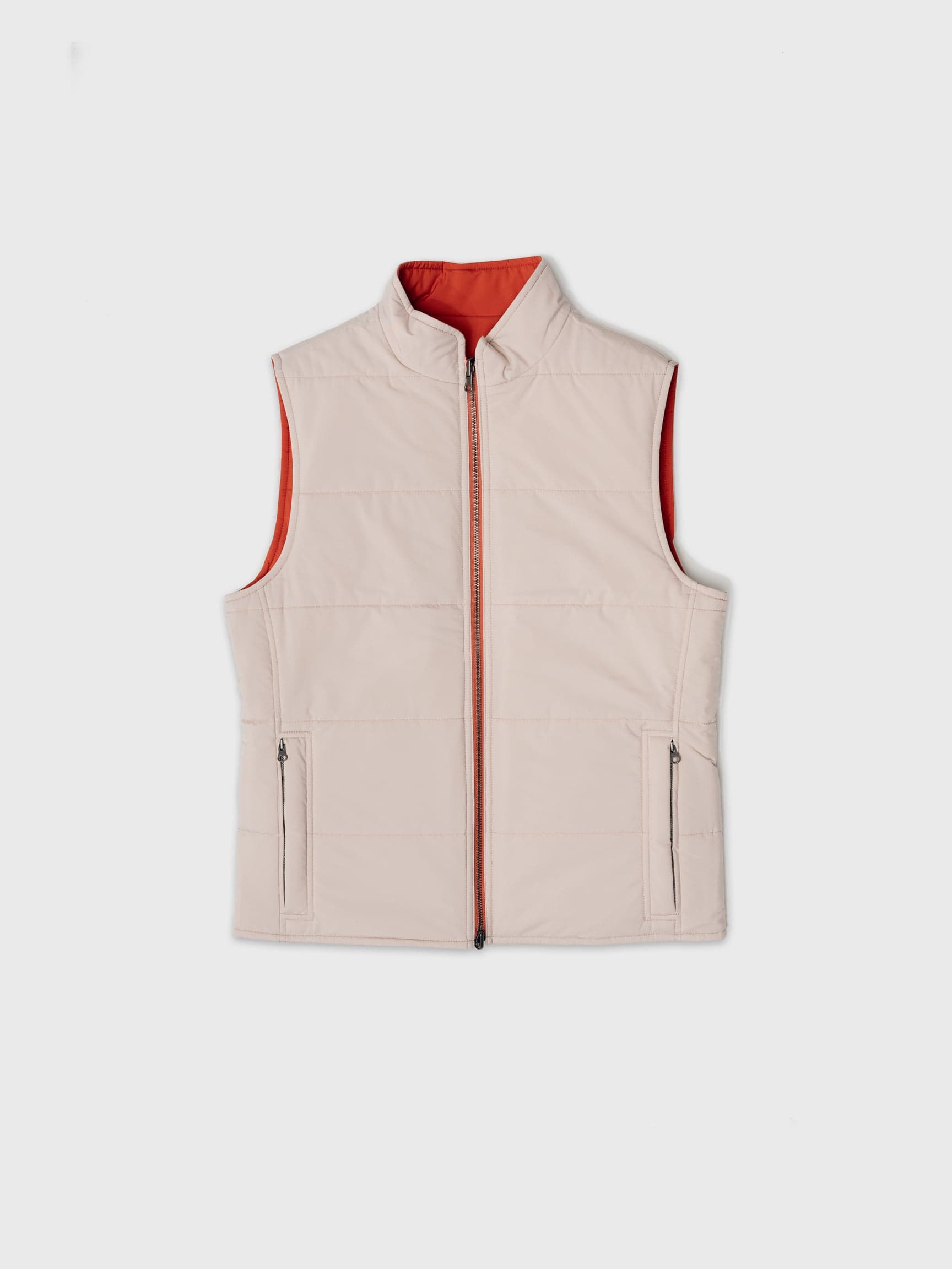 Panelled Reversible Gilet — vest with horizontal panels