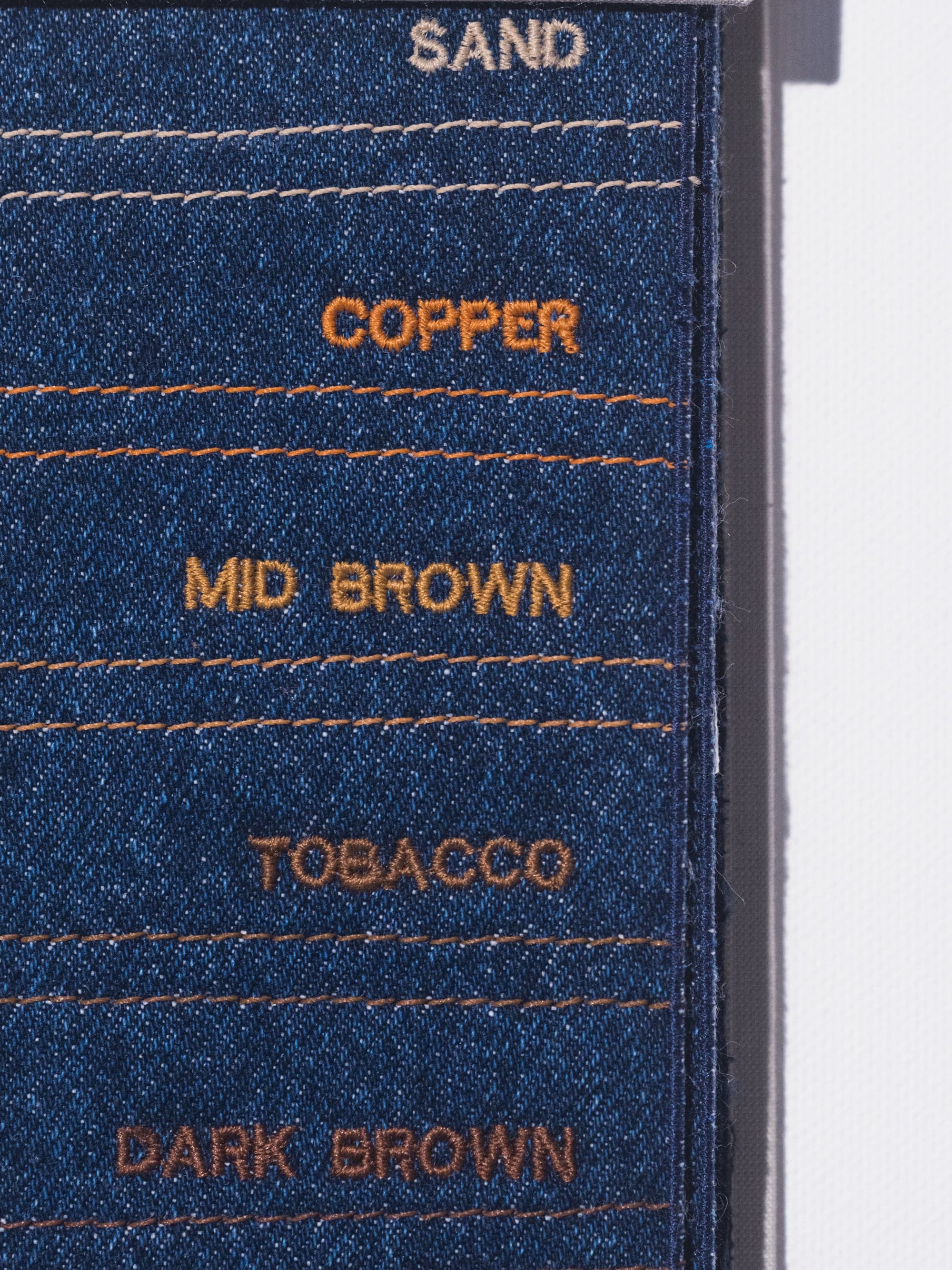 Monogram — embroidery on denim