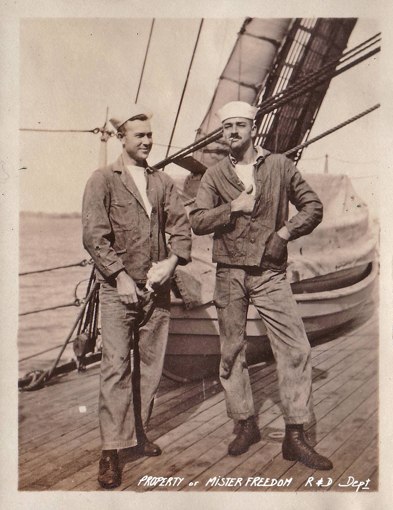 Sailors in denim work trousers — the roots of denim