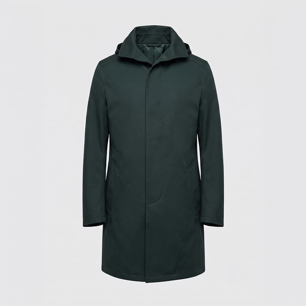 Trenchcoat — 5 Button
Fly Front Hooded
