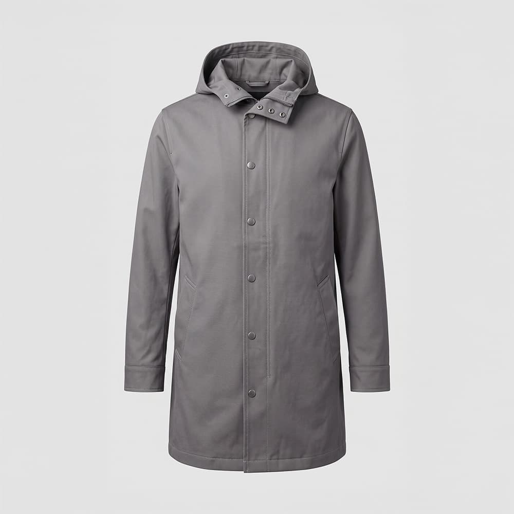 Trenchcoat — Snap Buttons Coat
+ Zipper