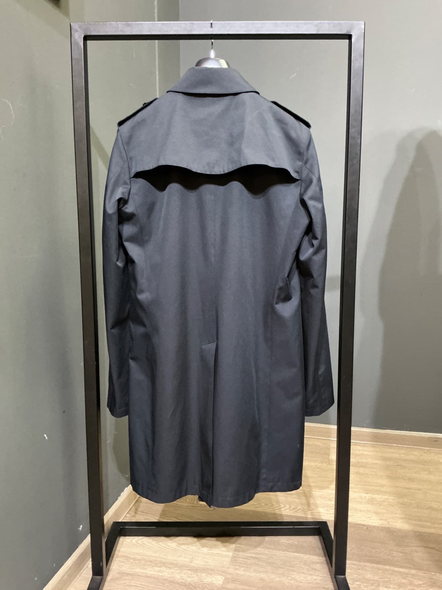 Trenchcoat modrošedý