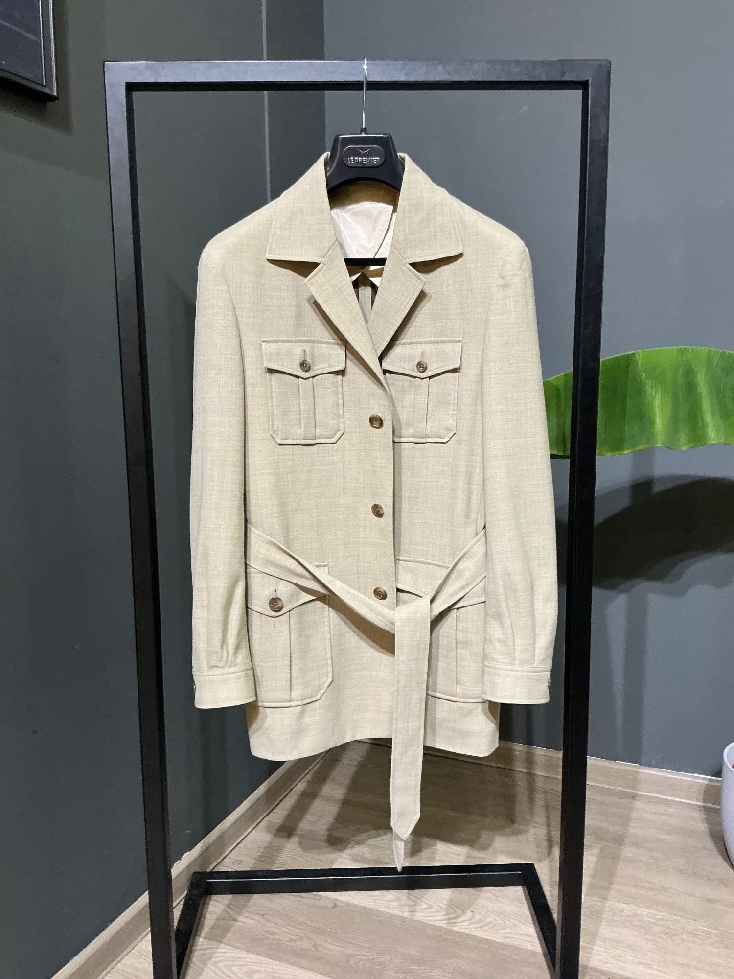 Safari Jacket béžový lněný