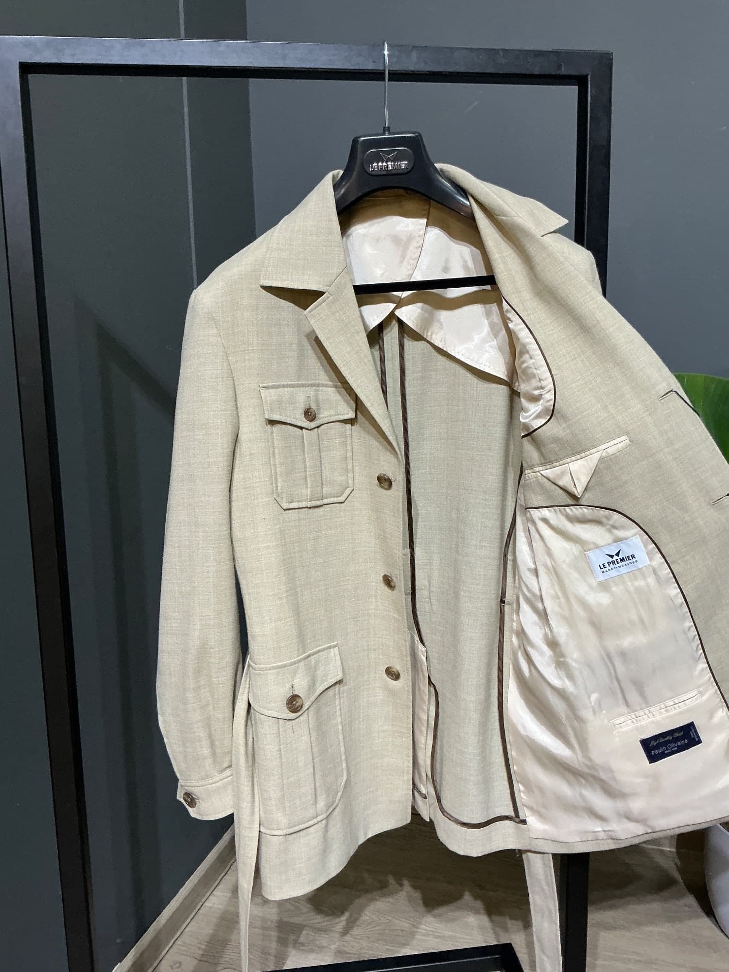 Safari Jacket béžový lněný