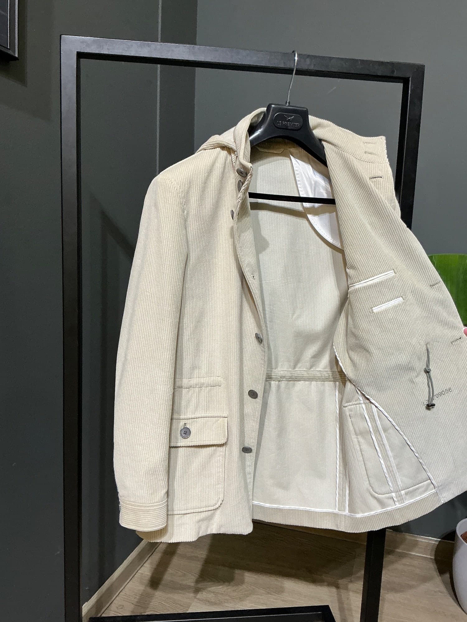 Safari Jacket manžestrový světle béžový