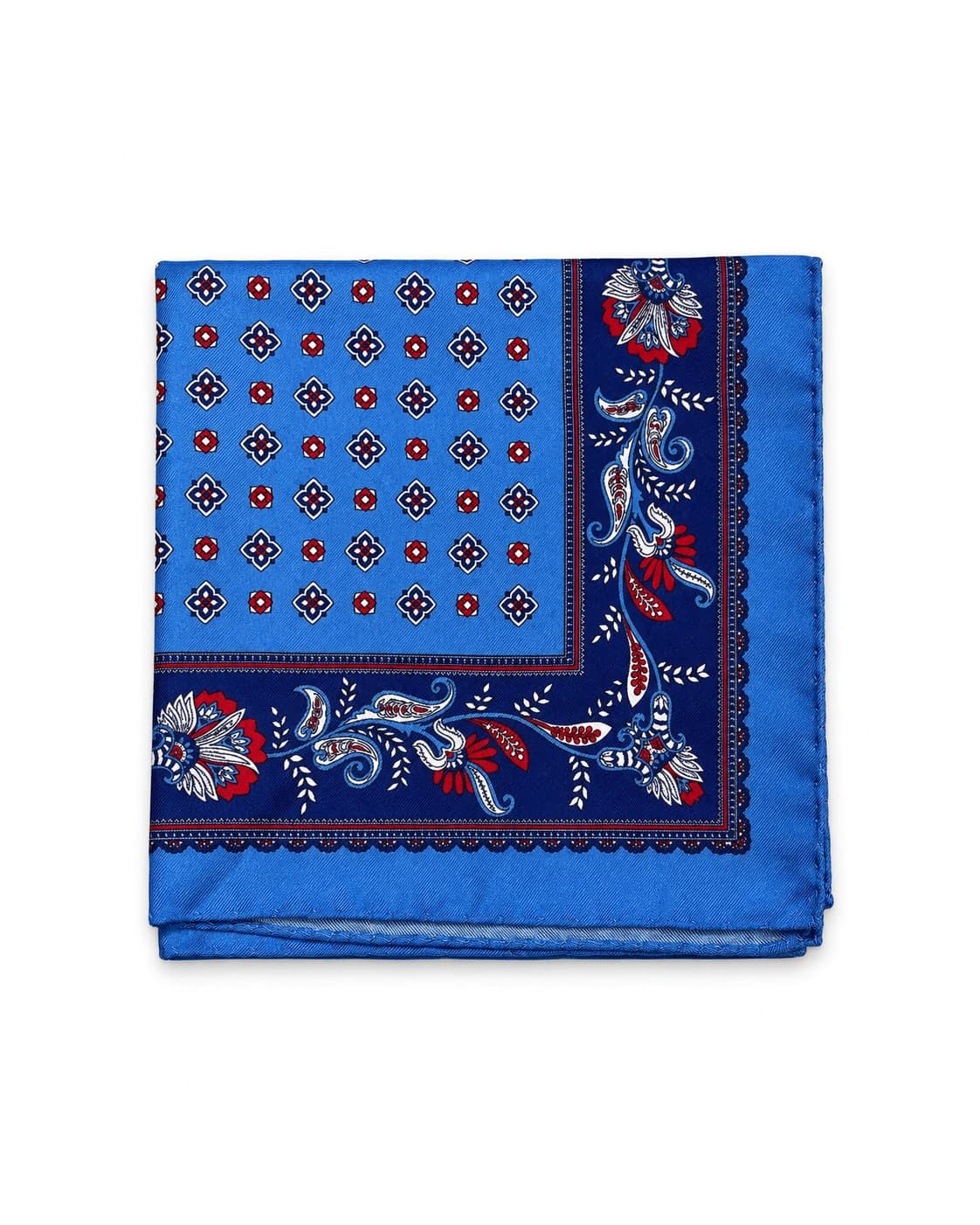 Kapesník modro bílý paisley