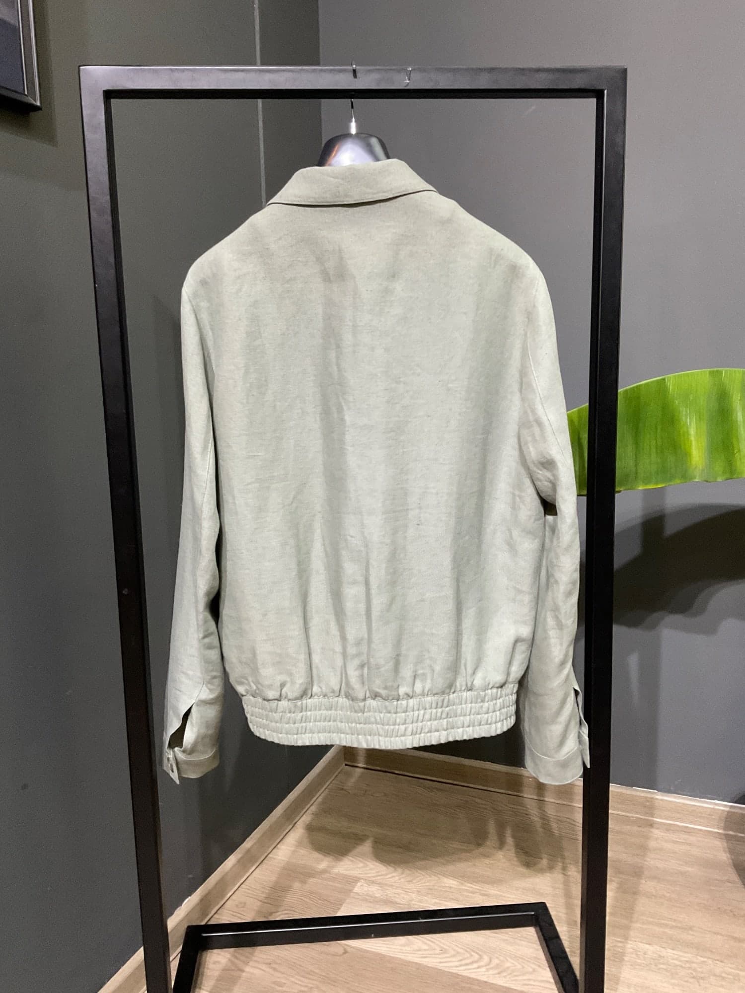Bomber lněný světle zelený