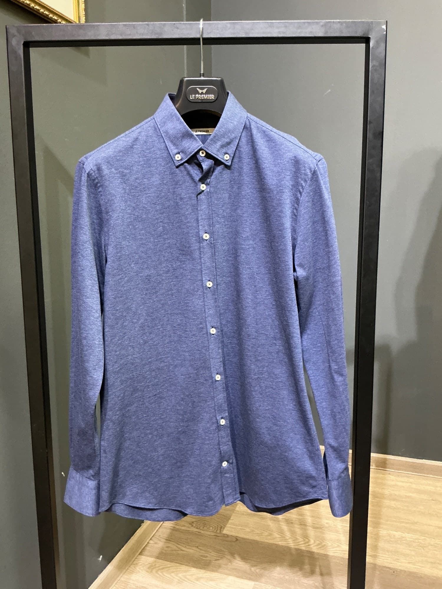 Košile Pique modrá denim